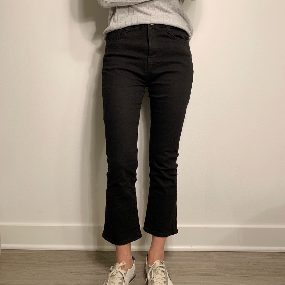 Black skinny/boots cut jean